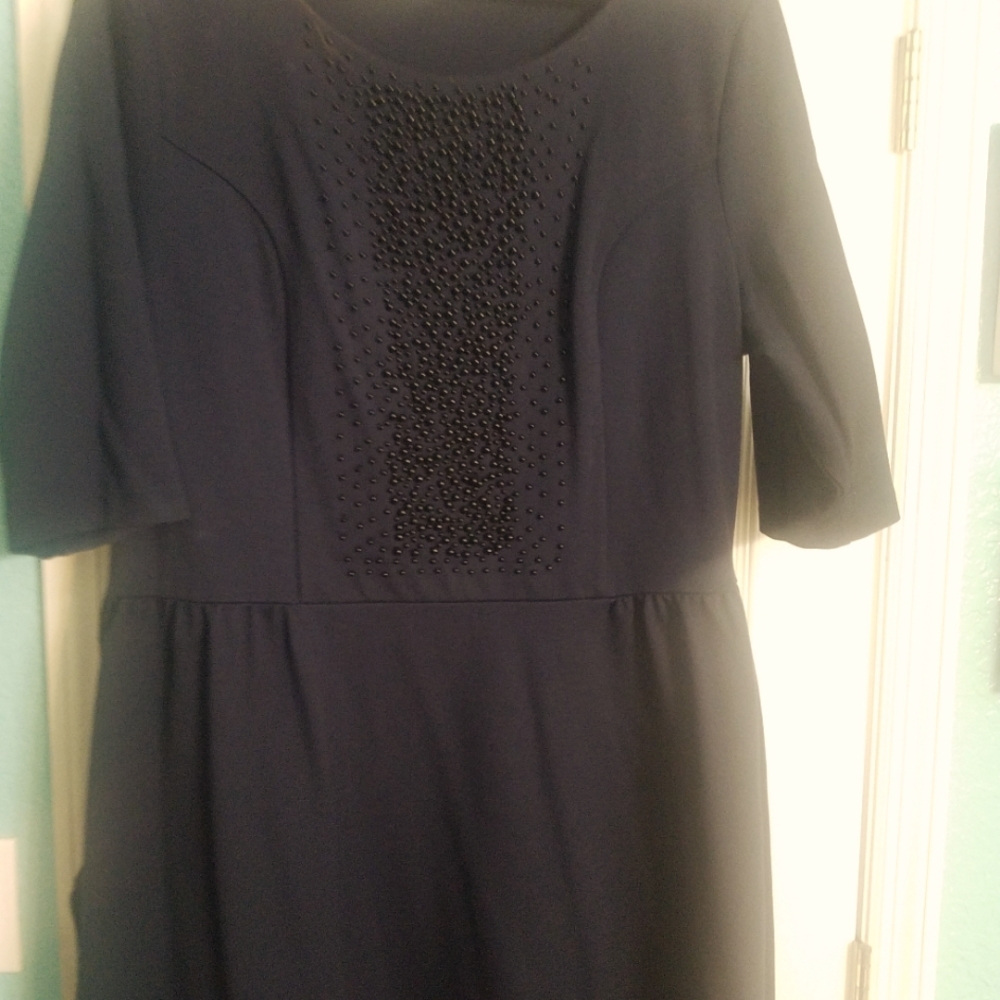 Navy Blue Midi Dress